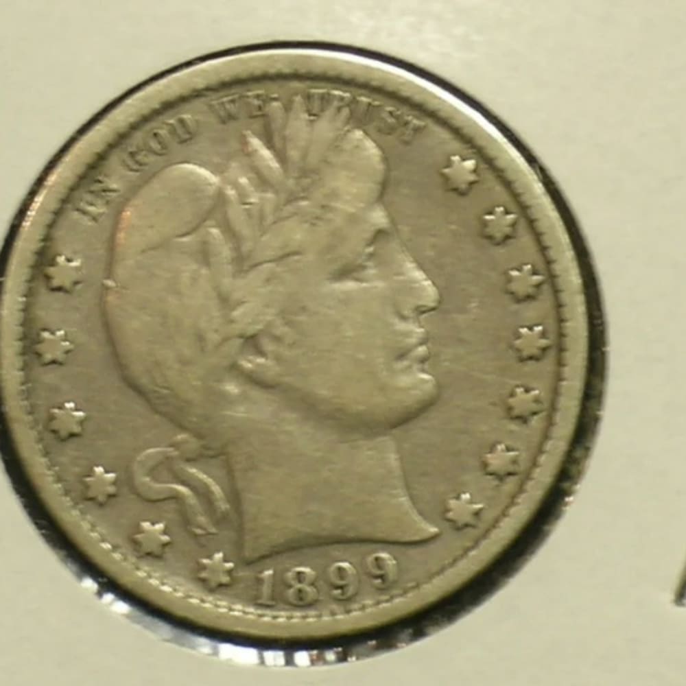 1899 VF+ Barber Quarter - Nice detail - Type Coin (AB3-6)